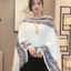 Áo Poncho Mông Cổ từ Cashmere, Khăn Choàng Tua Rua Sọc Hình Thoi Phong Cách Dân Tộc, Mềm Mại Ấm Áp