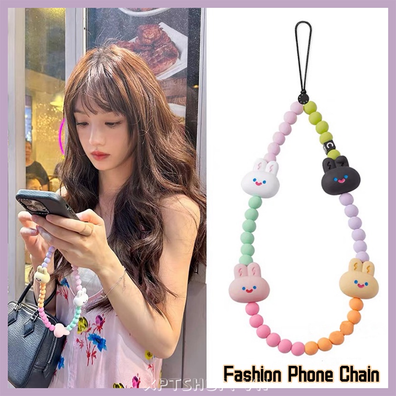 Móc Điện Thoại Dạng Chuỗi Hạt Hình Động Vật Dễ Thương