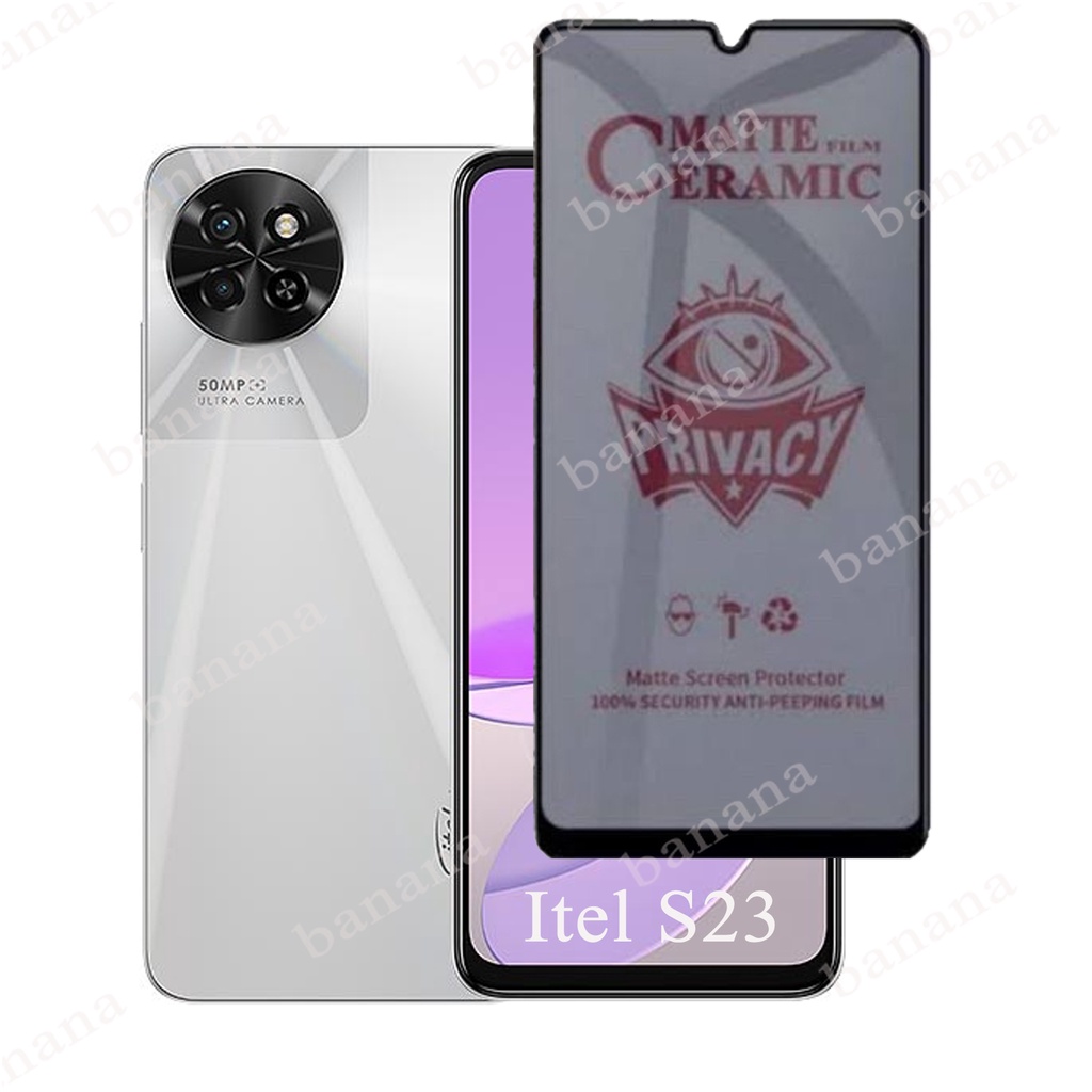 Itel S23 Phim mềm mờ bằng gốm cho ITEL S23 Kính cường lực bảo mật chống gián điệp S 23 Tấm bảo vệ màn hình