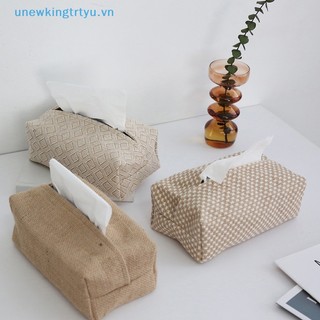 Unewtyu Hộp Đựng Khăn Giấy Bằng Vải Lanh cotton Phong Cách Bắc Âu