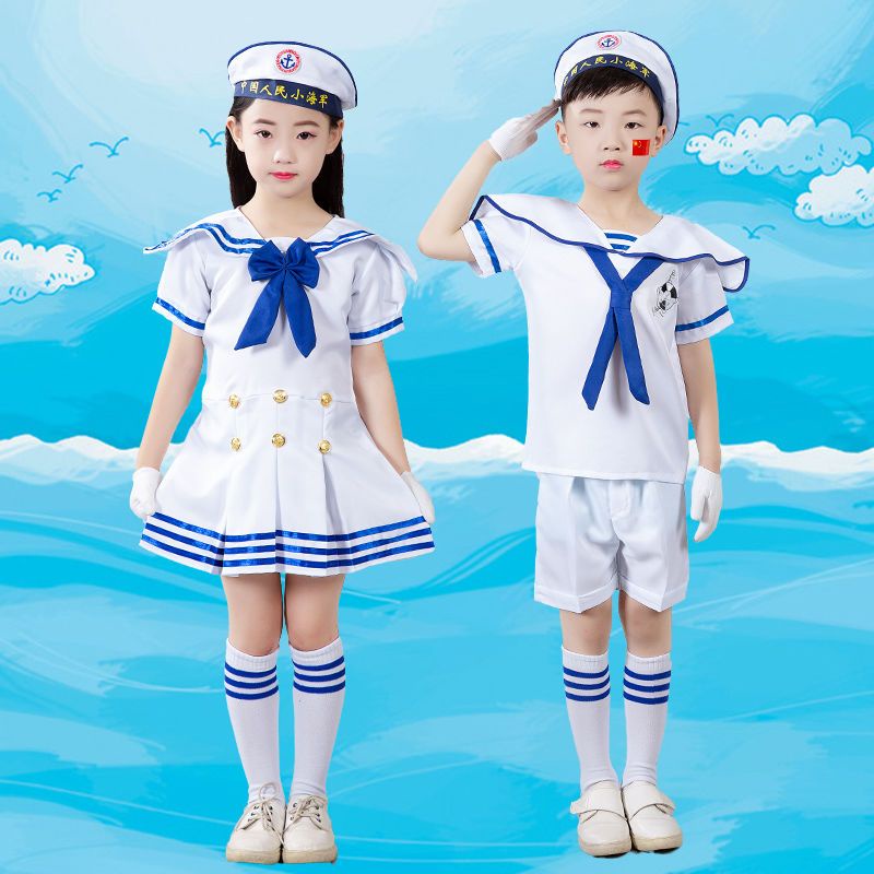 💕Chỗ💕 Quần Áo Trẻ Em Trang Phục Quần Áo Cho Bé Gái 3 Đến 14 Tuổi Thủy Thủ Hải Quân Trang Phục Mới Lạ