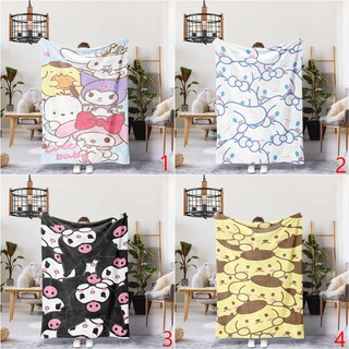 Sanrio Nhân Vật Hoạt Hình Chăn Flannel Chăn Dễ Thương Quà Tặng Thiết Thực Cho Gia Đình Và Bạn Bè In Một Mặt Flannel Chăn Điều Hòa Không Khí Chăn Ngủ Văn Phòng Chăn
