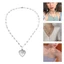 XGB Thời Trang Trái Tim Vòng Cổ Màu Bạc Có Thể Điều Chỉnh Length Neckchain Hoa Mặt Dây Chuyền Vòng Cổ Handmade Trang Sức Accessori