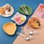 JUNYUE88US Máy Tính Để Bàn Nhổ Xương Đĩa, Đĩa Trái Cây Dày Chống Rơi, Hộ Gia Đình Nhựa Khủng Long Gấu Mèo Hình Thức Ăn Khay Đựng Rác Bàn