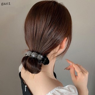 [gazi1] Kẹp Vuốt Tóc Nơ Kim Cương Giả Cho Nữ Thịt Viên Cố Định Dụng Cụ Tạo Kiểu Tóc Kẹp Tóc Phụ Kiện Tóc Đuôi Ngựa Kẹp Boutique