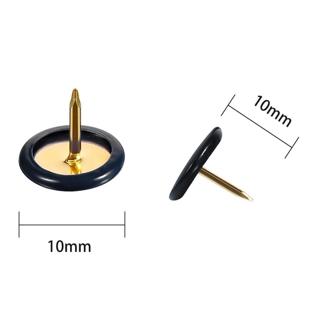 ITRUMPET 100 Cái Tacks, Bảng thông báo vẽ bản tin Chân đẩy tròn, Đồ dùng văn phòng Màu kim loại Đầu tròn Tacks Point Cork Board Tacks