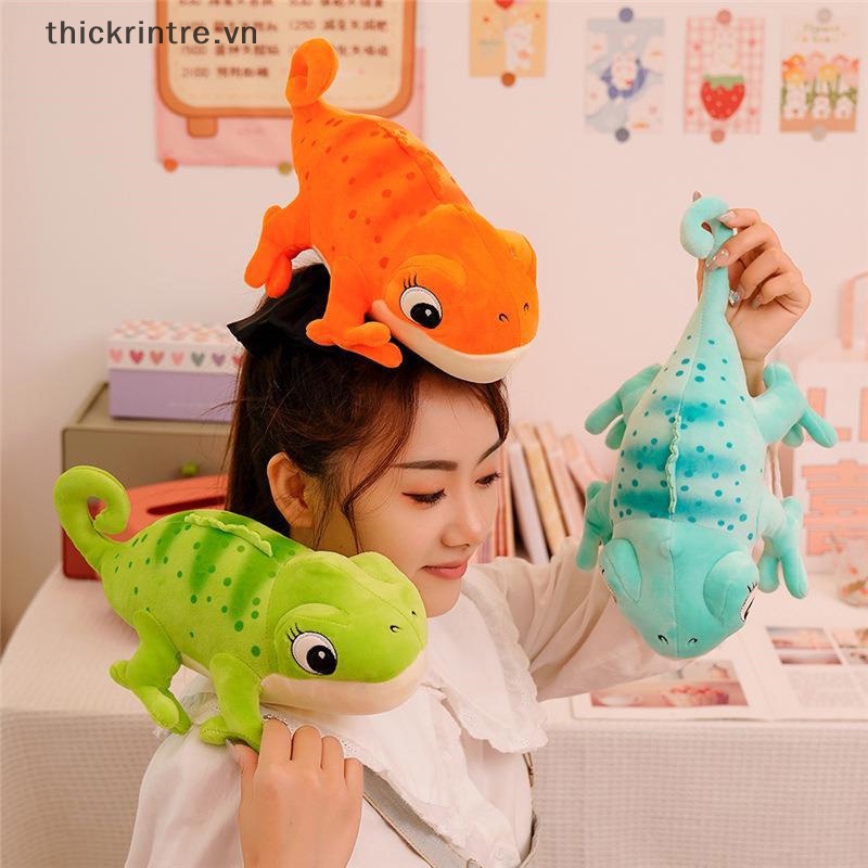 THI 30cm Hoạt Hình Chameleon Sang Trọng Đồ Chơi Trẻ Em Sáng Tạo Mô Phỏng Động Vật Bò Sát Nhồi Bông Quà Tặng VN