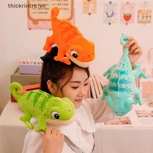 THI 30cm Hoạt Hình Chameleon Sang Trọng Đồ Chơi Trẻ Em Sáng Tạo Mô Phỏng Động Vật Bò Sát Nhồi Bông Quà Tặng VN