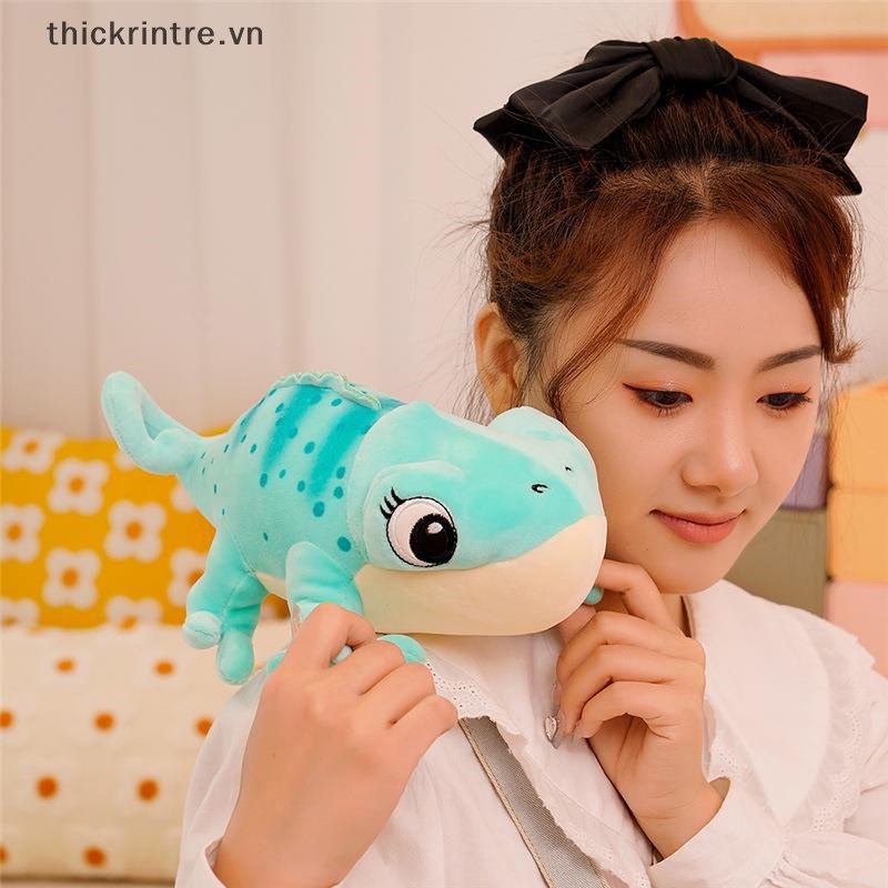THI 30cm Hoạt Hình Chameleon Sang Trọng Đồ Chơi Trẻ Em Sáng Tạo Mô Phỏng Động Vật Bò Sát Nhồi Bông Quà Tặng VN