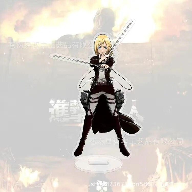 Mô hình Standee Hot Anime Attack on Titan Eren Jaeger k Levi Ackerman Erwin Smith Phụ kiện trang trí để bàn góc học tập
