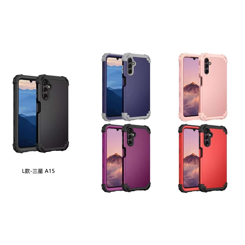Ốp Lưng 3 Trong 1 Cho Samsung Galaxy S26 S25 S24 S23 Ultra Plus FE A57 A56 A55 A37 A36 A35 A26 A17 A16 A12 A13 A14 A15 A54 A32 S20 S21 S22 NOTE 20 10 PLUS Chống Sốc Vàng Hoa Hồng Dày Ốp lưng