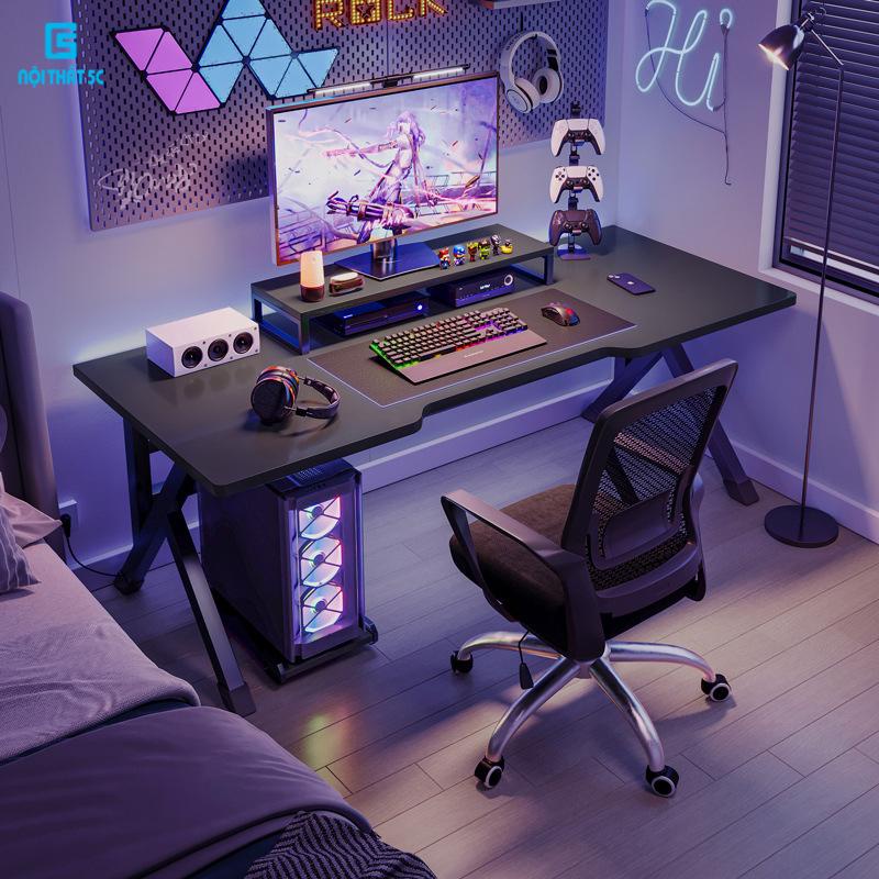 Bàn gaming chữ K cao cấp kích thước 1m4 để máy tính, laptop, ngồi ...