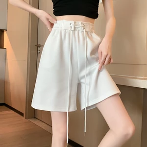 Quần Short Thể Thao Thường Ngày Nữ Mùa Hè Mỏng Phong Cách 2023 Phong Cách Mới Cao Cấp Quần Giữa Rời Thẳng Ống Rộng Năm Điểm Quần Hợp Thời Trang