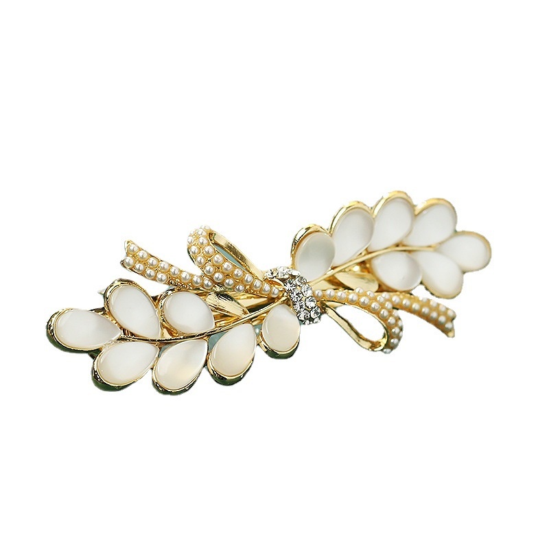 Mauropoli Kẹp lò xo mắt mèo giả phong cách Hàn Quốc nơ ngọt ngào, kẹp ngang/phẳng/lớn sang trọng cho tóc