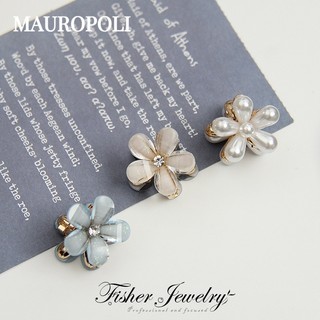 Mauropoli [Sẵn Sàng] Hàn Quốc ins Retro Ngọc Trai Hoa Cúc Ngọc Trai Nổ Kẹp Tóc Nữ Đầu Sau Kẹp Tóc