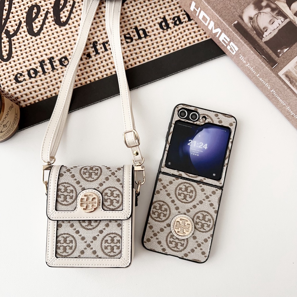 Sang Trọng Độc Đáo Vải Thủ Công Gấp Ốp Lưng Điện Thoại Samsung Galaxy Z Flip 6 5 4 3 Thiết Kế Quy Trình Độc Đáo Túi Nhỏ Cổ Điển Túi Điện Thoại Di Động Cho Z Flip6 Bảo Vệ Vỏ Điện Thoại
