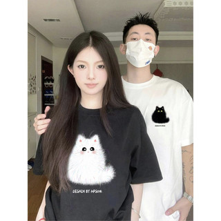 HIIIXIIVI Áo Thun Unisex Tay Ngắn Cổ Tròn In Họa Tiết, Form Rộng Unisex Nam Nữ