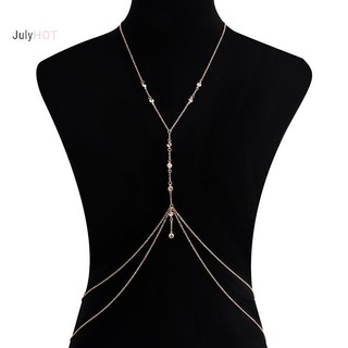 Julyhot Đeo Ngang Ngực Bụng Cơ Thể Dây Chuyền Vòng Cổ Cho Nữ Cô Gái Áo Ngực Cưới Gợi Cảm Cơ Thể Trang Sức Dự Tiệc Trang Trí Phụ Kiện Massivedeals