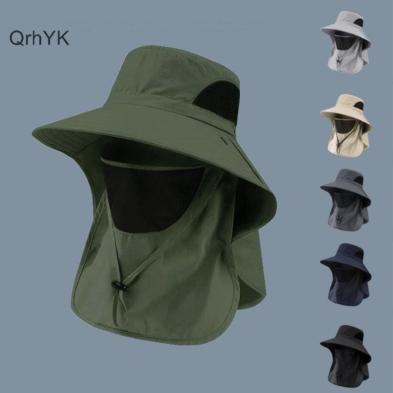 Nhà Máy Thời Trang Chống Nắng Xô Mũ Bảo Vệ Cổ Câu Cá Đi Bộ Đường Dài Mũ Thoáng Khí Ngoài Trời Chống Gió Vành Lớn QrhYK