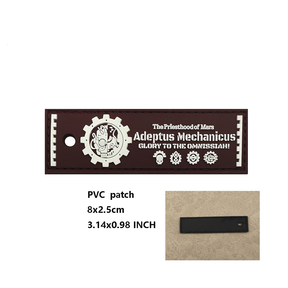 Thiết Kế Mới WarHammer 40K WarHammer PVC Mềm Cao Su Móc Khóa Mặt Dây Chuyền Nhà Thờ Samurai Ngực Dải Đạo Đức Huy Hiệu