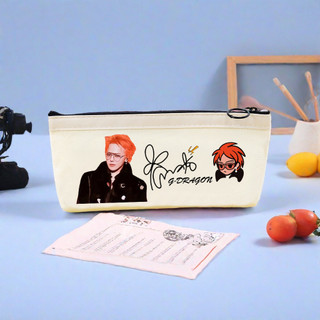 GC9 BIGBANG GD G-DRAGON POWER Canvas Hộp Đựng Bút Chì Túi Bảo Quản Dung Tích Lớn Sinh Viên Văn Phòng Phẩm Túi CG9