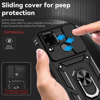 Dành Cho Realme C12 C15 C25 C20 C11 2021 Ốp Lưng Có Trượt Camera Chống Rơi Chịu Lực Bảo Vệ Xoay Vòng Chân Đế Mỏng Vỏ Điện Thoại