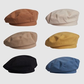 Mũ Họa Sỹ Cotton Màu Trơn, Phong Cách Retro Xuân Thu Đông