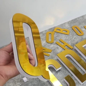 Chữ nổi alu 20cm font in hoa trang trí dán tường - biển quảng cáo