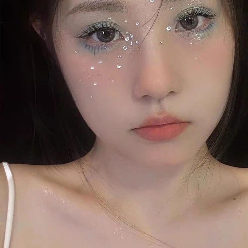 Miếng Dán Hình Xăm Tạm Thời Nàng Tiên Cá - Trang Trí Trang Điểm Sân Khấu Sáng Bóng - 3D Vỏ Kim Cương Giả Mặt Cơ Thể Ngọc Miếng Dán