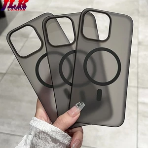 Ultra Thin Matte Magnetic Phone Case for iPhone 16 15 14 Plus 13 12 Pro Max Transparent Shockproof Hard Cover