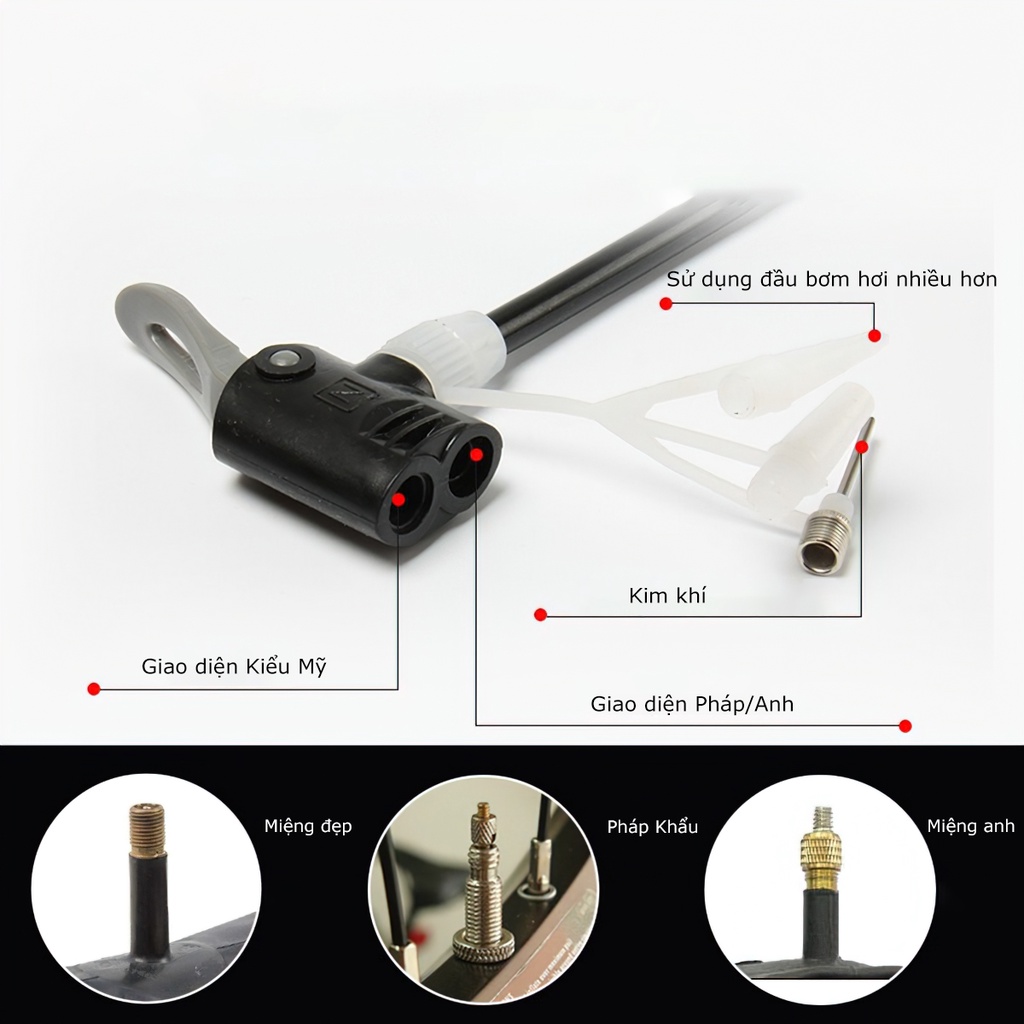 Giá sỉ - Bơm xe đạp áp suất cao 120/140 PSI - FETA