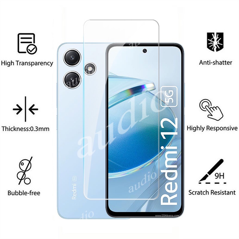Phim bảo vệ toàn màn hình kính cường lực 2In1 có bảo vệ ống kính máy ảnh cho Redmi 13 12 5G 4G 2024 Vỏ bảo vệ màn hình điện thoại cho Redmi13 Redmi12 Redmy Redme 13 12 5G 4G