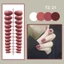 EBINLANDS 24 Chiếc Móng Tay Giả Đầu Tròn Ngắn, Sáng Full Cover Màu Móng Tay Giả, Đầu Móng Tay Đeo Có Thể Tháo Rời Làm Móng Tay Bấm-on Móng Tay Nữ