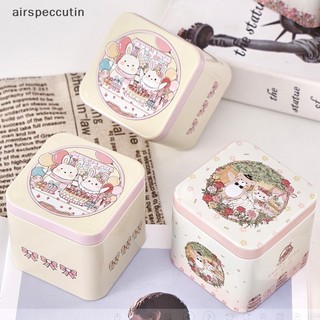 Airspecutin Hộp Kẹo Hoạt Hình Họa Tiết Gấu Niêm Phong Tốt Vintage Phục Sinh Cookie Tins EN