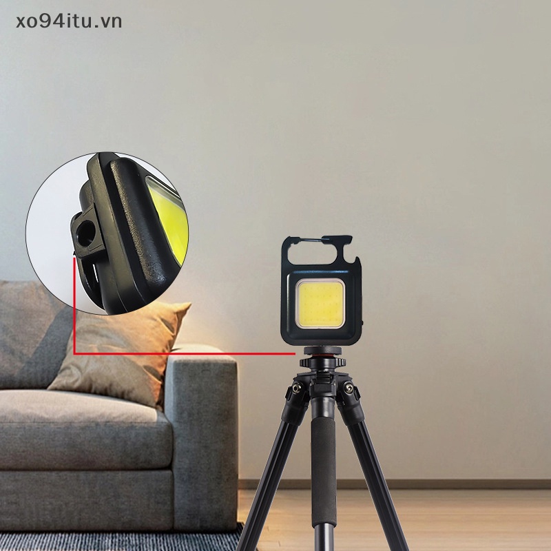 XOITU Đèn Pin LED Đèn Làm Việc Di Động Bỏ Túi Đèn Pin Móc Khóa USB Sạc Cho Cắm Trại Ngoài Trời Đèn Nhỏ VN
