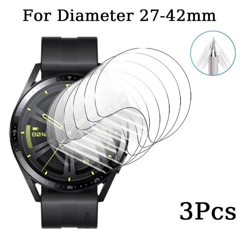 3 Phim Hydrogel Mềm HD Đa Năng Cho Đường Kính 42mm 41mm 40mm 39mm 38mm 37mm 36mm 35mm Vòng Đồng Hồ Thông Minh Bảo Vệ Màn Hình Cho Đường Kính 34mm 33mm 32mm 31mm 30mm 29mm 28mm 27mm