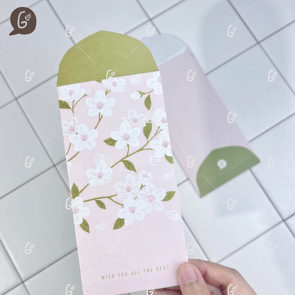 Bao lì xì tết 2025 Gác Xép chất liệu Kraft Nhật nhập khẩu hoa văn họa tiết vintage - Mã GX030