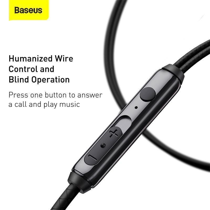 Tai nghe có dâyBaseus H19, tai nghe âm thanh nổi 6D, âm trầm, trong tai, 3,5 mm, với MIC HKW