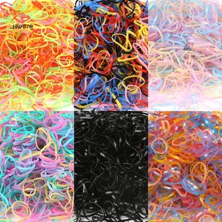 Set 1000 Dây Chun Buộc Tóc Nhiều Màu Sắc Dùng Một Lần Cho Bé Gái Mới