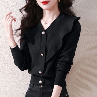Áo sweater Tay Dài Cổ Chữ v Phong Cách Thời Trang Thu Đông Mới 2023
