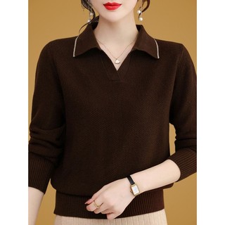 Áo sweater Dệt Kim Chui Đầu Dáng Rộng Phong Cách Phương Tây Thời Trang Xuân Thu Mới 2023 Cho Nữ