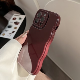 Ốp Điện Thoại Mềm Màu Đỏ Rượu Cho iphone 15 15pro max 13 mini 14 14pro 14max 12 11 pro max ix xr se2 plus