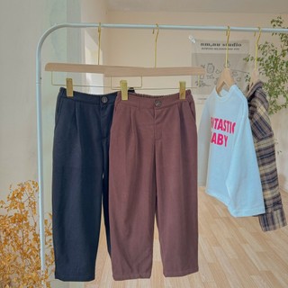 Quần dài suông trẻ em len gân size 12-25KG style Hàn Quốc | Dương Oyy 011123176