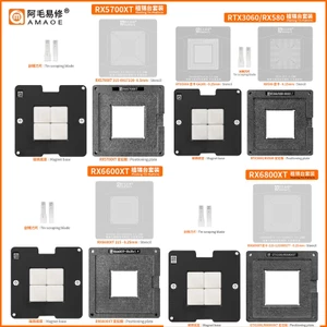 Amaoe Trồng Thiếc Nền BGA Reballing Stencil RTX3060 GN20-E3-A1 RX580 RX5700XT 215-0917220 RX6600XT 215-130000006 RX6800XT