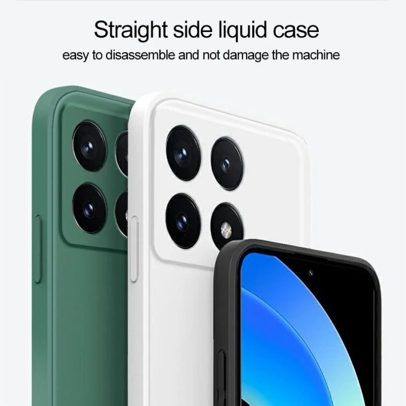 Ôp Điện Thoại Silicon Dẻo Vuông Sang Trọng Cho redmi k70 pro k70e k60 ultra 13c Ốp