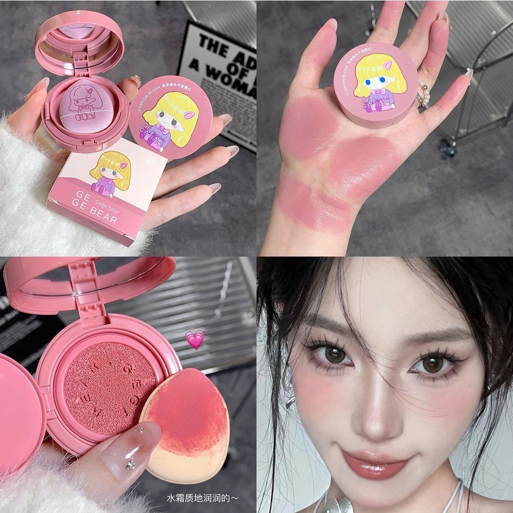 Má Hồng, Phấn Má Hồng Gege Bear Dưỡng Ẩm Chống Thấm Nước Lâu Trôi GEGE BEAR GX2021