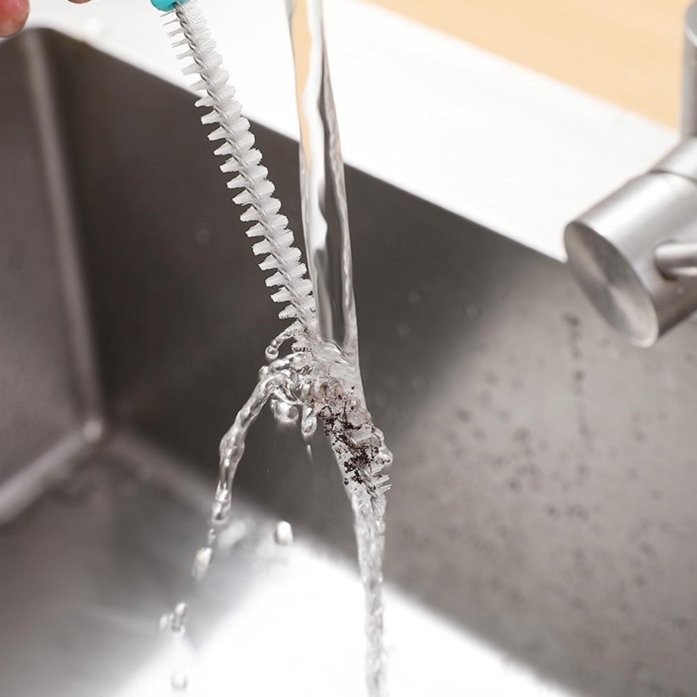 Bàn chải làm sạch ống hút NORDICLIFE, đầu thép không gỉ, lông mềm 360° làm sạch sâu