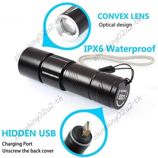 Đèn pin UV 395Nm Đèn pin Blacklight USB Sạc Đèn pin LED Kiểm tra chống nước cho thú cưng Đèn pin nước tiểu