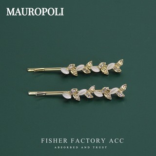 Mauropoli [Sẵn sàng] Kẹp phẳng Hàn Quốc Kẹp tóc mắt mèo giả Mũ đội đầu cổ tích phong cách Mori Fairy Beauty Bangs Kẹp tóc Phụ kiện tóc