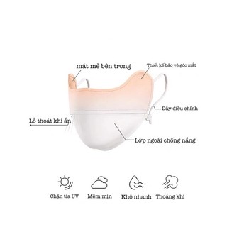 Khẩu Trang GoLoveJoy Chống Nắng Và Tia UV Chính Hãng Nội Địa Trung Chất Liệu Vải Thun Lạnh Tăng Chỉnh Được